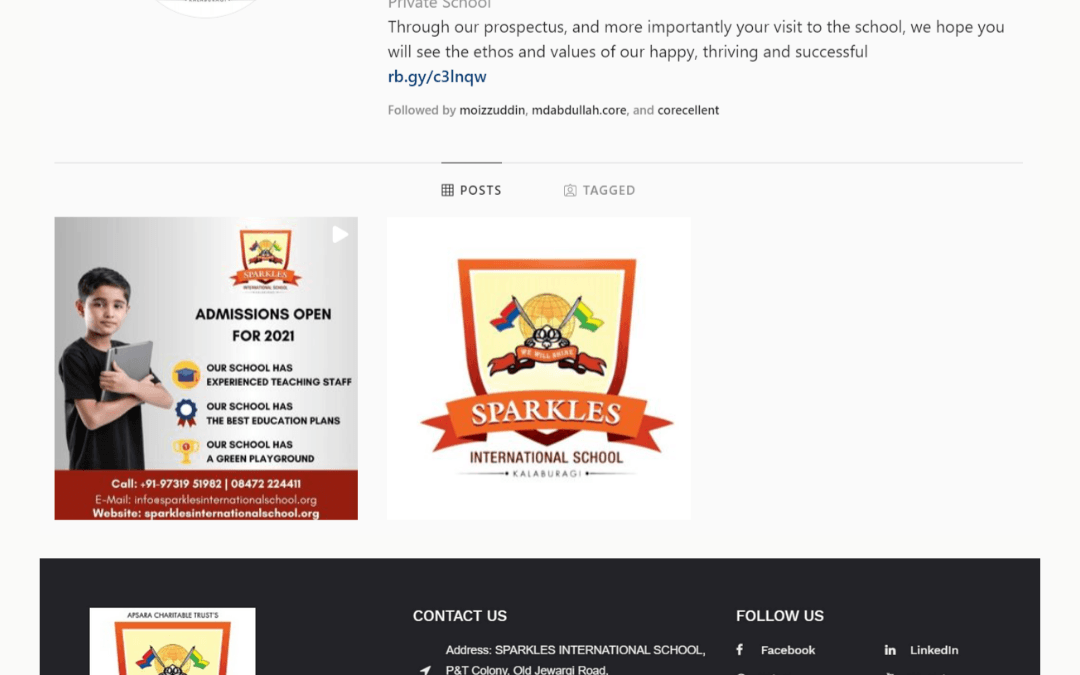 Sparkles International School Digital Marketing