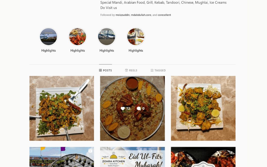 Zohra Kitchen Digital Marketing